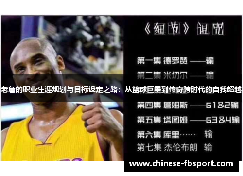 老詹的职业生涯规划与目标设定之路：从篮球巨星到传奇跨时代的自我超越